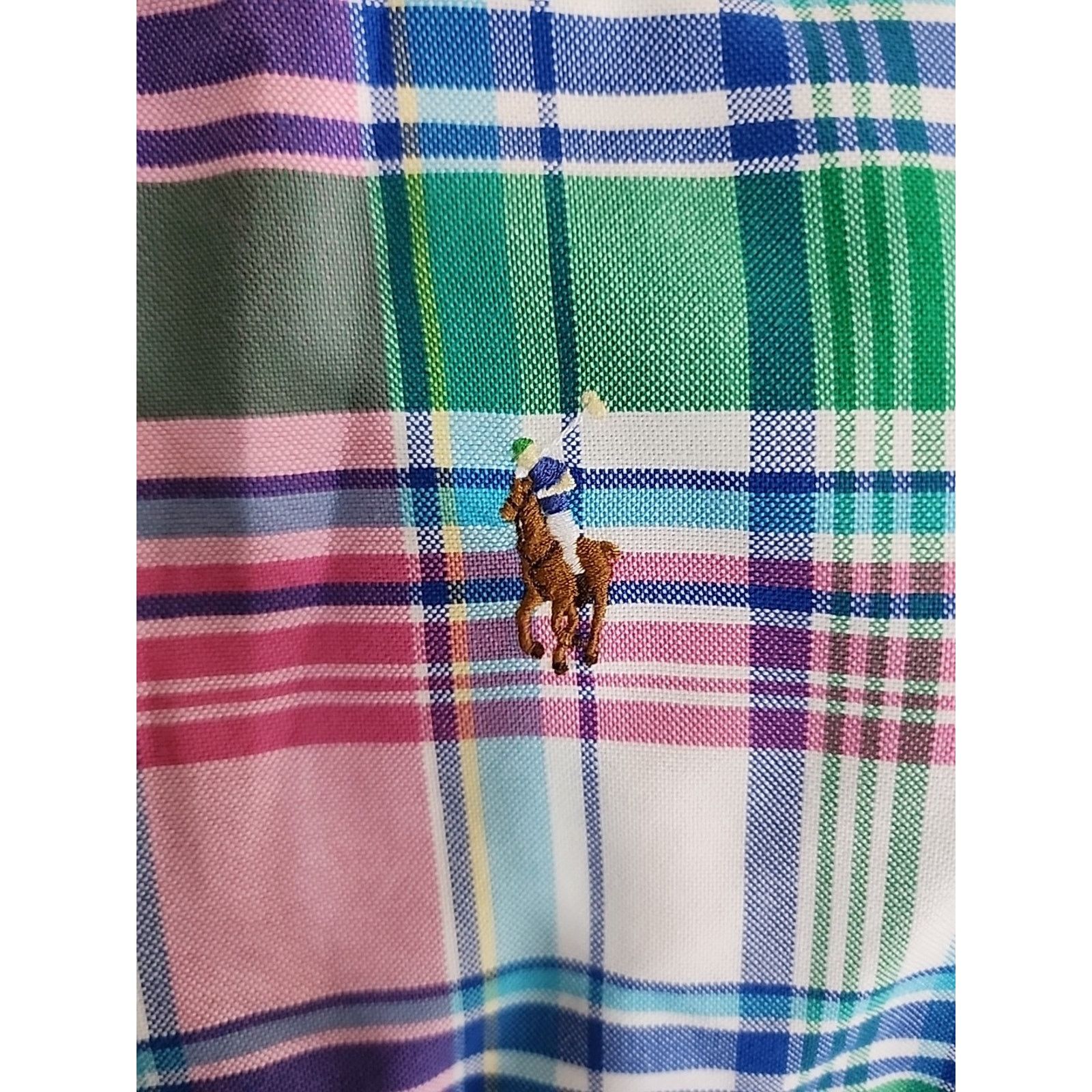 Polo Ralph Lauren Ralph Lauren Shirt Mens XLarge Down Flesh Pony Plaid Pink Size US XL / EU 56 / 4 - 2 Thumbnail