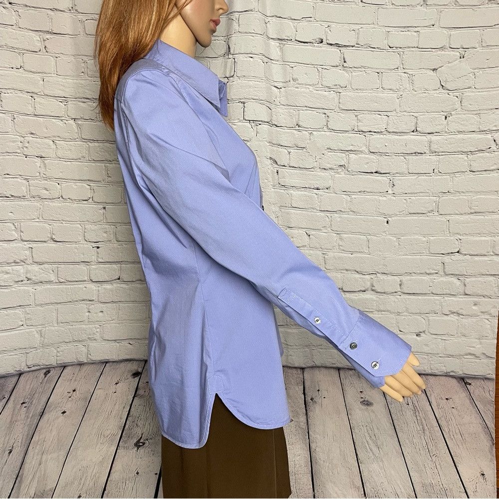 Express Express Design Studio Long Sleeve Purple Cotton Shirt Size Size L / US 10 / IT 46 - 3 Thumbnail