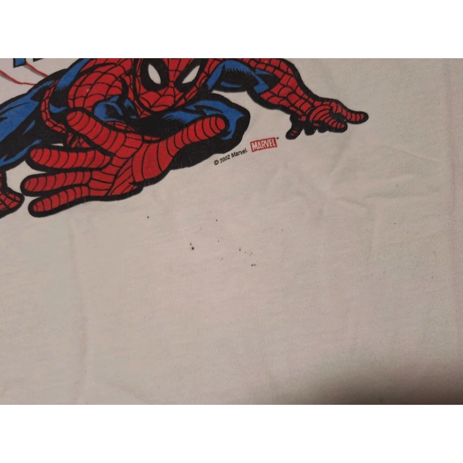 Vintage VINTAGE Marvel Spider Man Movie Cartoon TV Promo Retro T-Shirt Men L White Comics 2002°C Size US L / EU 52-54 / 3 - 3 Thumbnail
