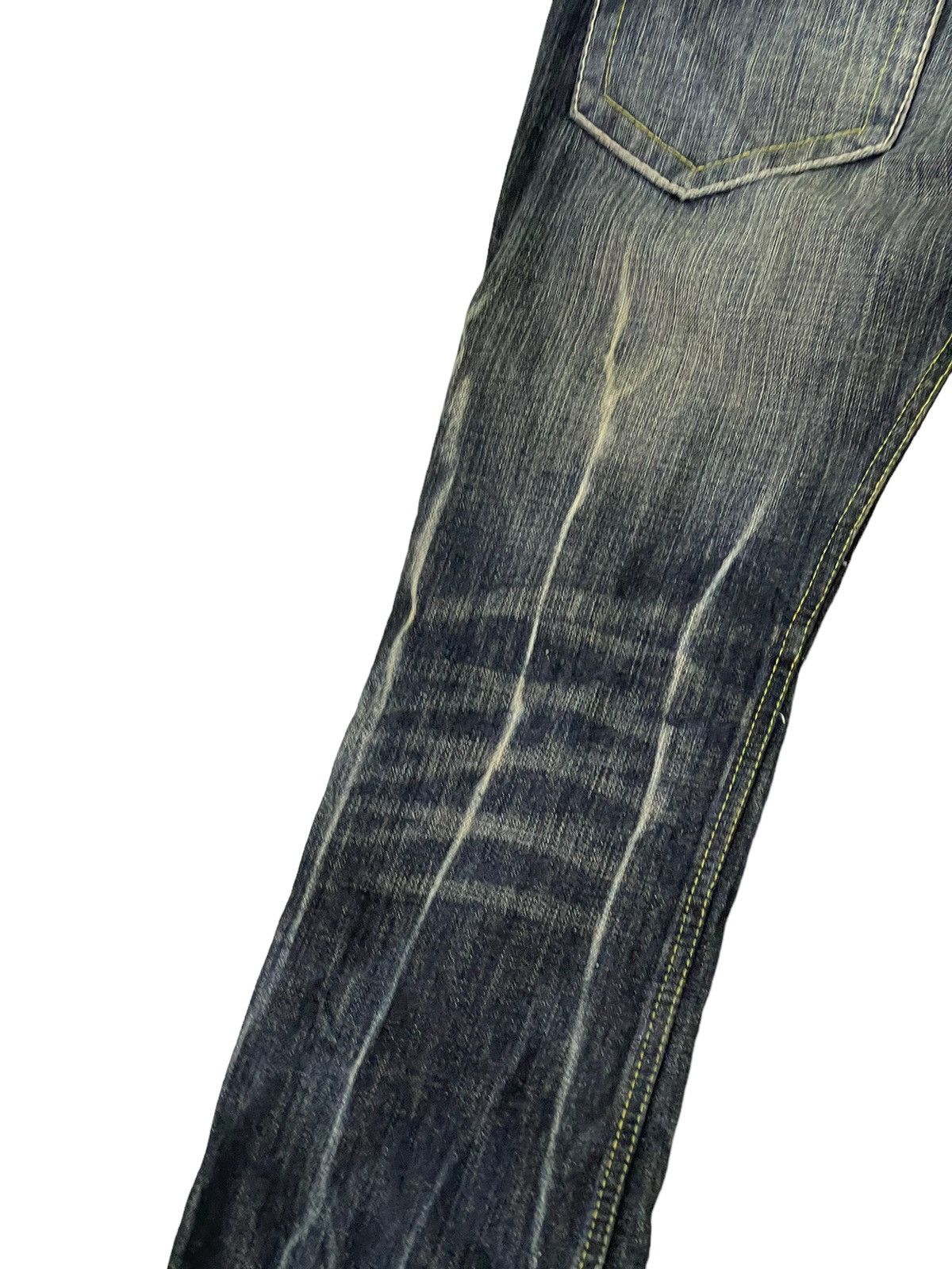 Japanese Brand Flare Jeans Three Stones Distress Low Rise Boot Cut 7🟦0 Size US 30 / EU 46 - 16 Thumbnail