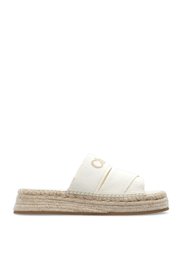 Chloe o1loc1c0325 CHC24 Woody Slides in Cream Size US 7 / IT 37 - 1 Thumbnail