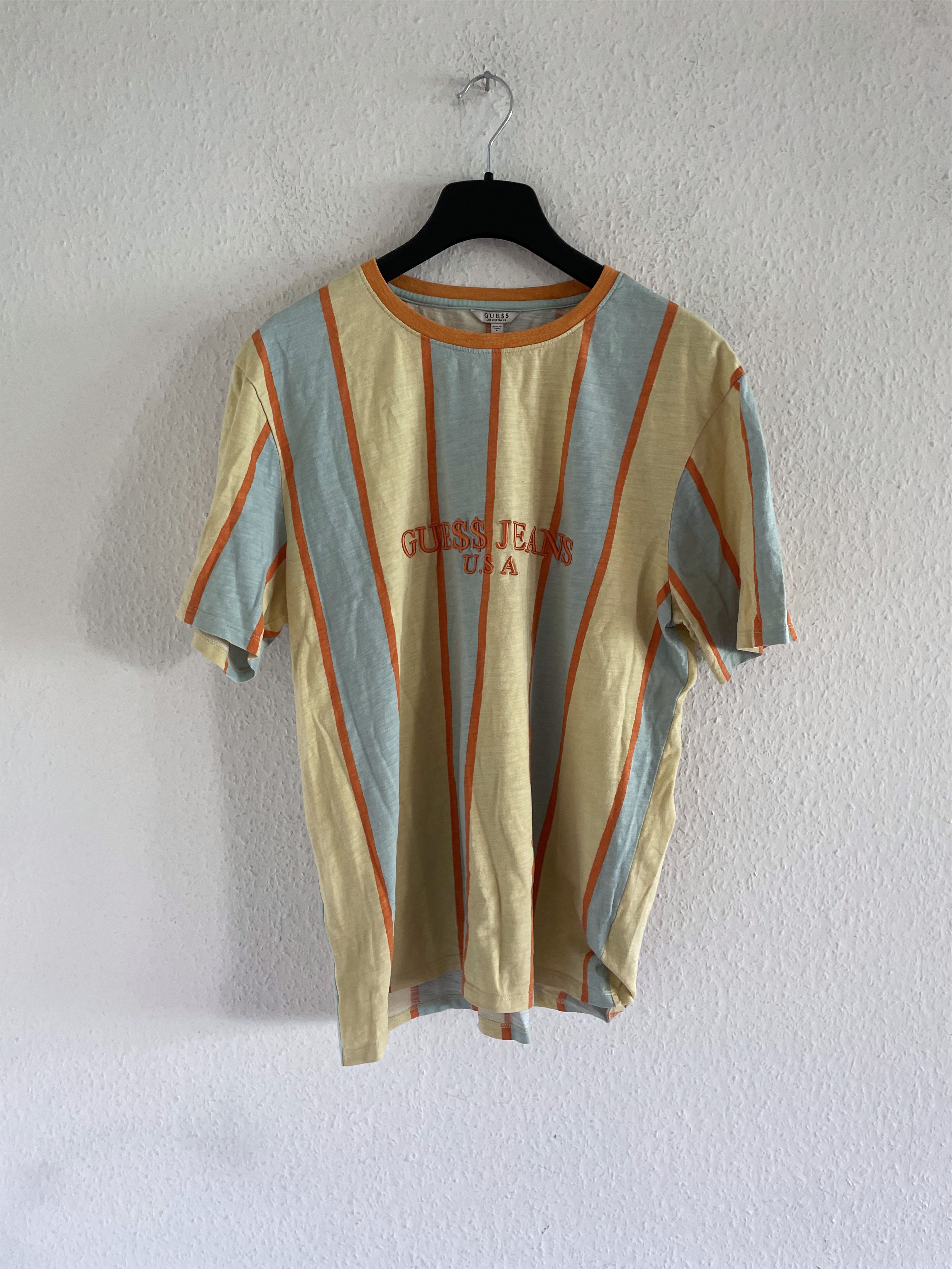 A$AP Rocky × Guess Vertical Striped Logo Tee Size US L / EU 52-54 / 3 - 1 Thumbnail