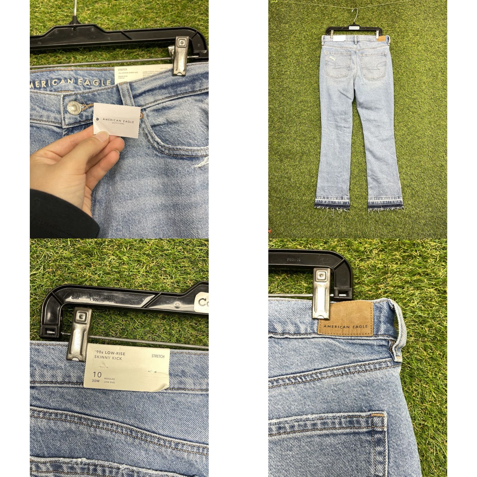 American Eagle Outfitters VINTAGE American Eagle Outfitters Jeans Women 10 Skinny Kick Denim 31x31 NWT Blue 90s Modern Size 32" / US 10 / IT 46 - 8 Thumbnail