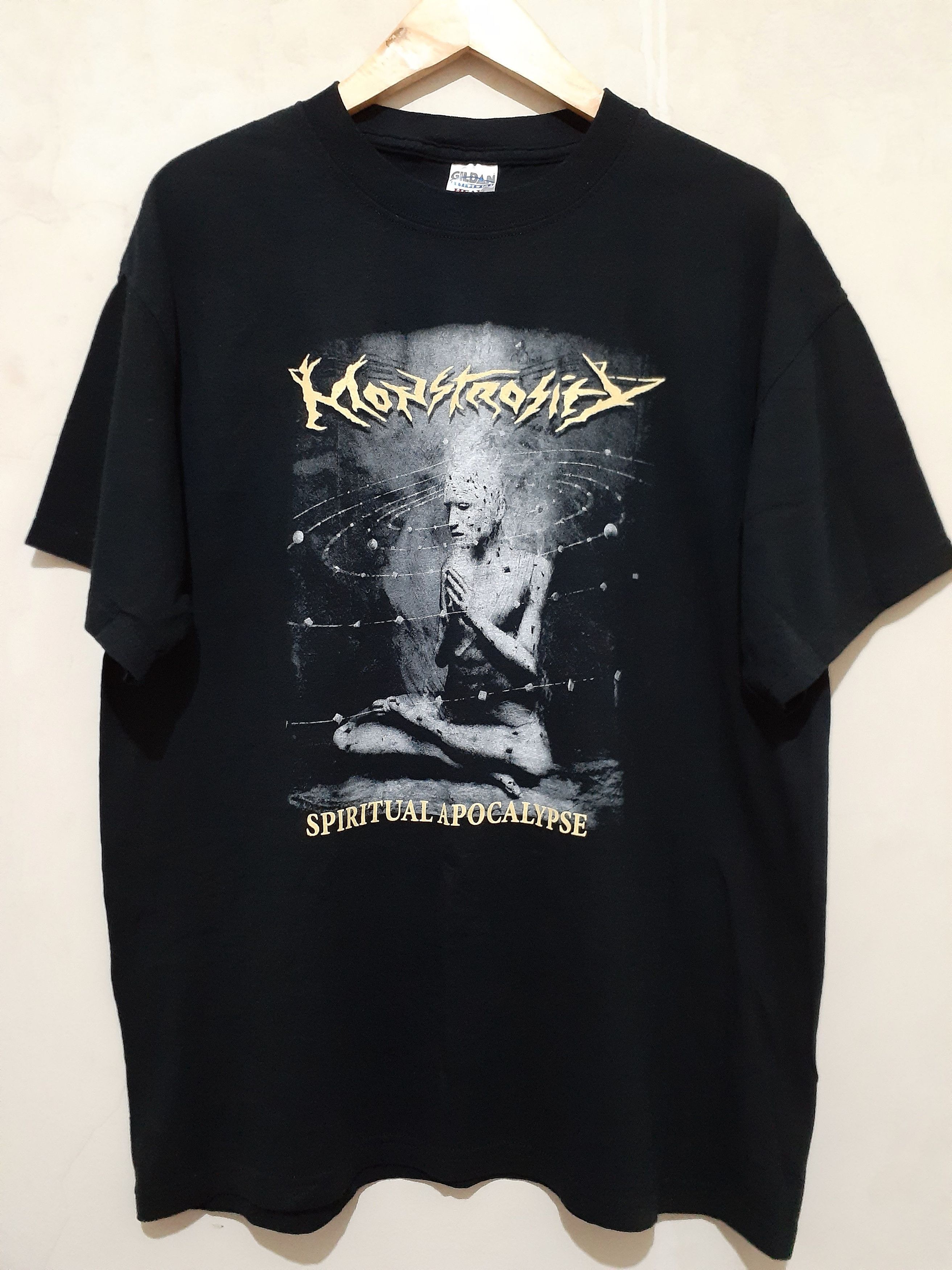 image of Band Tees x Rock Tees 2007 Monstrosity "spiritual Apocalypse" T-Shirt in Black, Men's (Size Large)