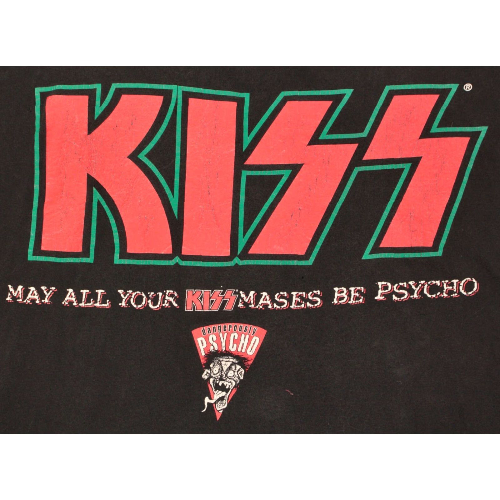 Vintage VINTAGE Cronies Men's Shirt XL Black 90s Kiss Christmas TShirt Santa Kissmas Psycho Graphic Tee Mens Size US XL / EU 56 / 4 - 4 Thumbnail