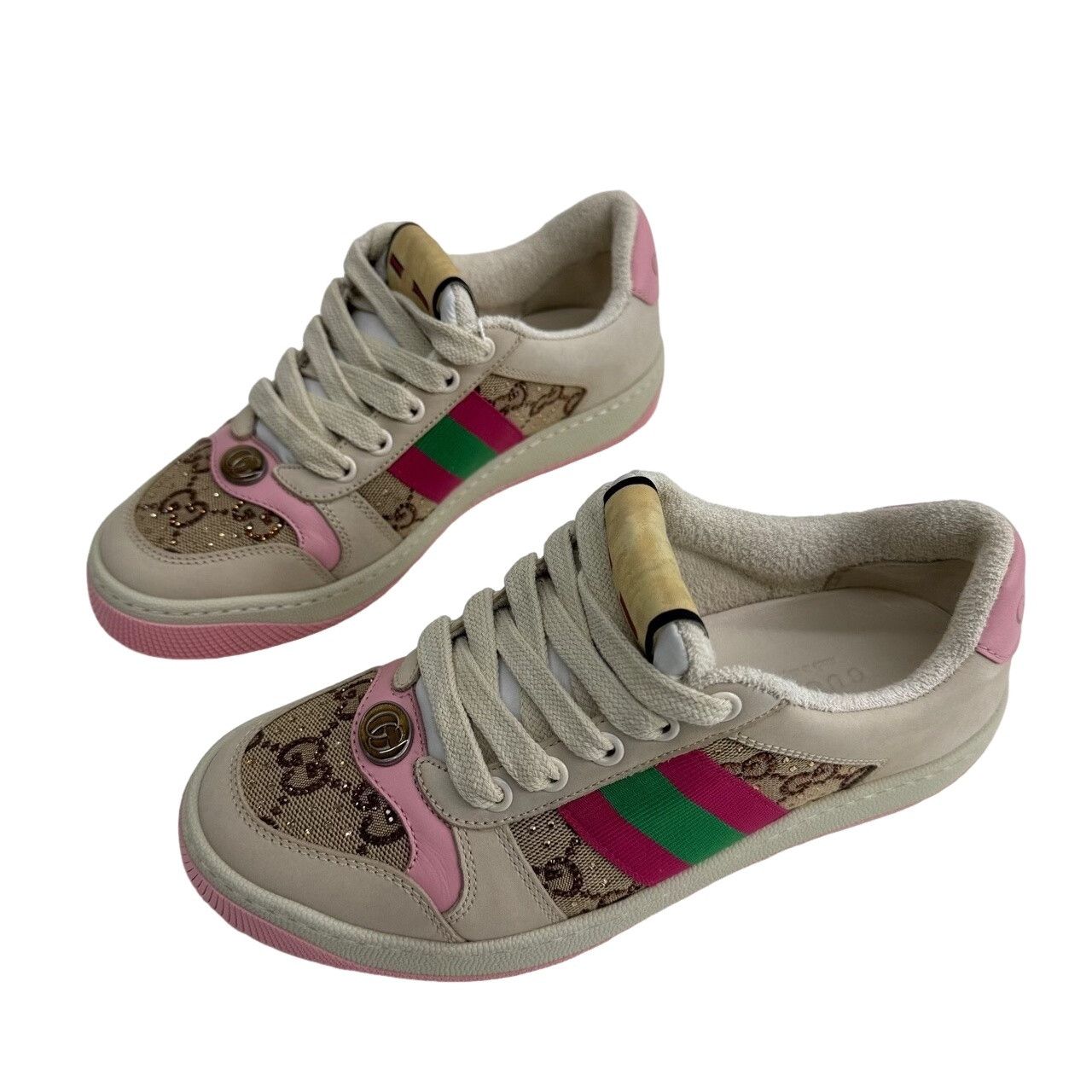 Gucci Gucci Screener Crystal Low-Top Sneakers Size 35 Size US 5 / IT 35 - 1 Thumbnail