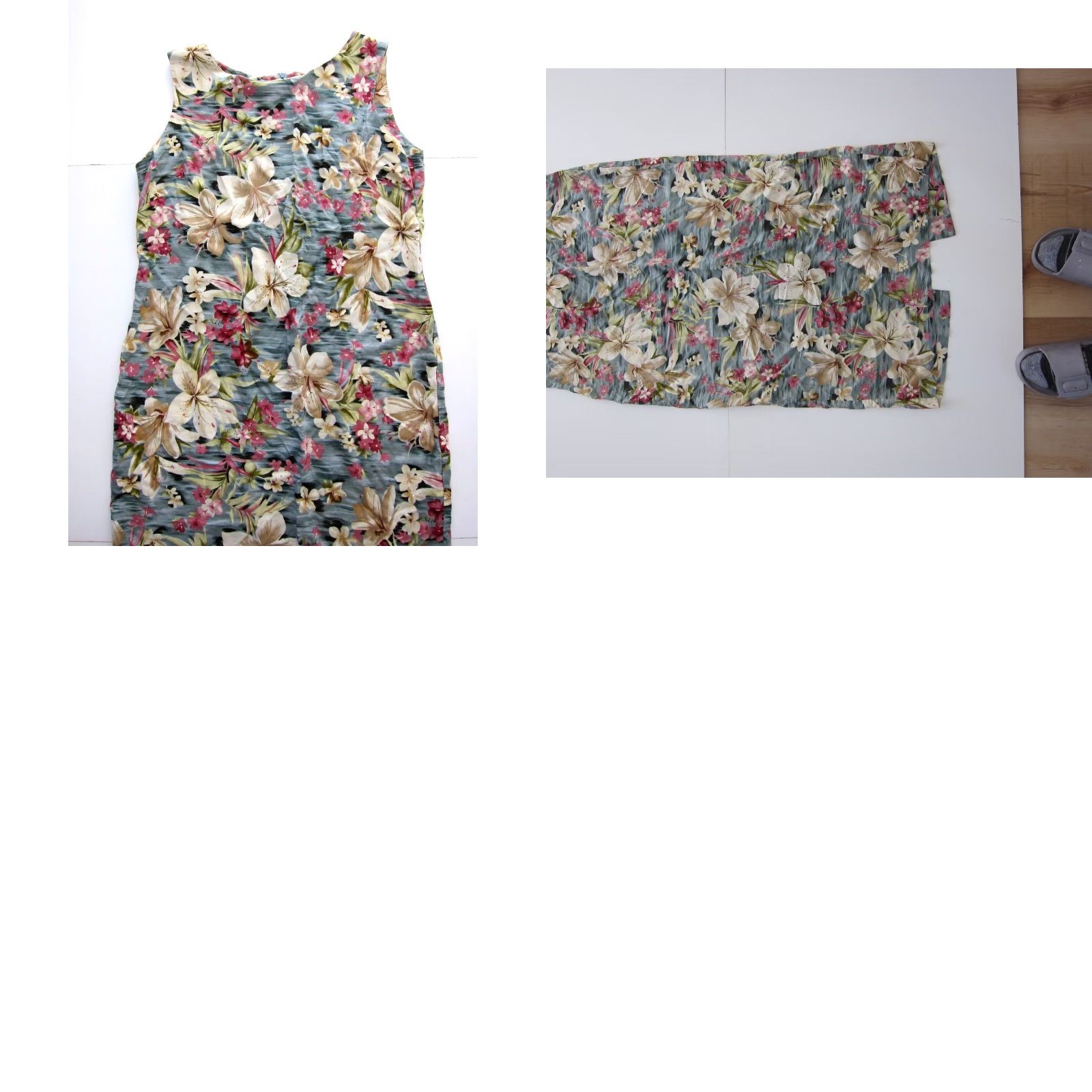 Vintage VINTAGE Leslie Fay Rayon Blue Green Pink Floral Hawaiian Long Maxi Tank Dress 10 Size L / US 10 / IT 46 - 8 Thumbnail