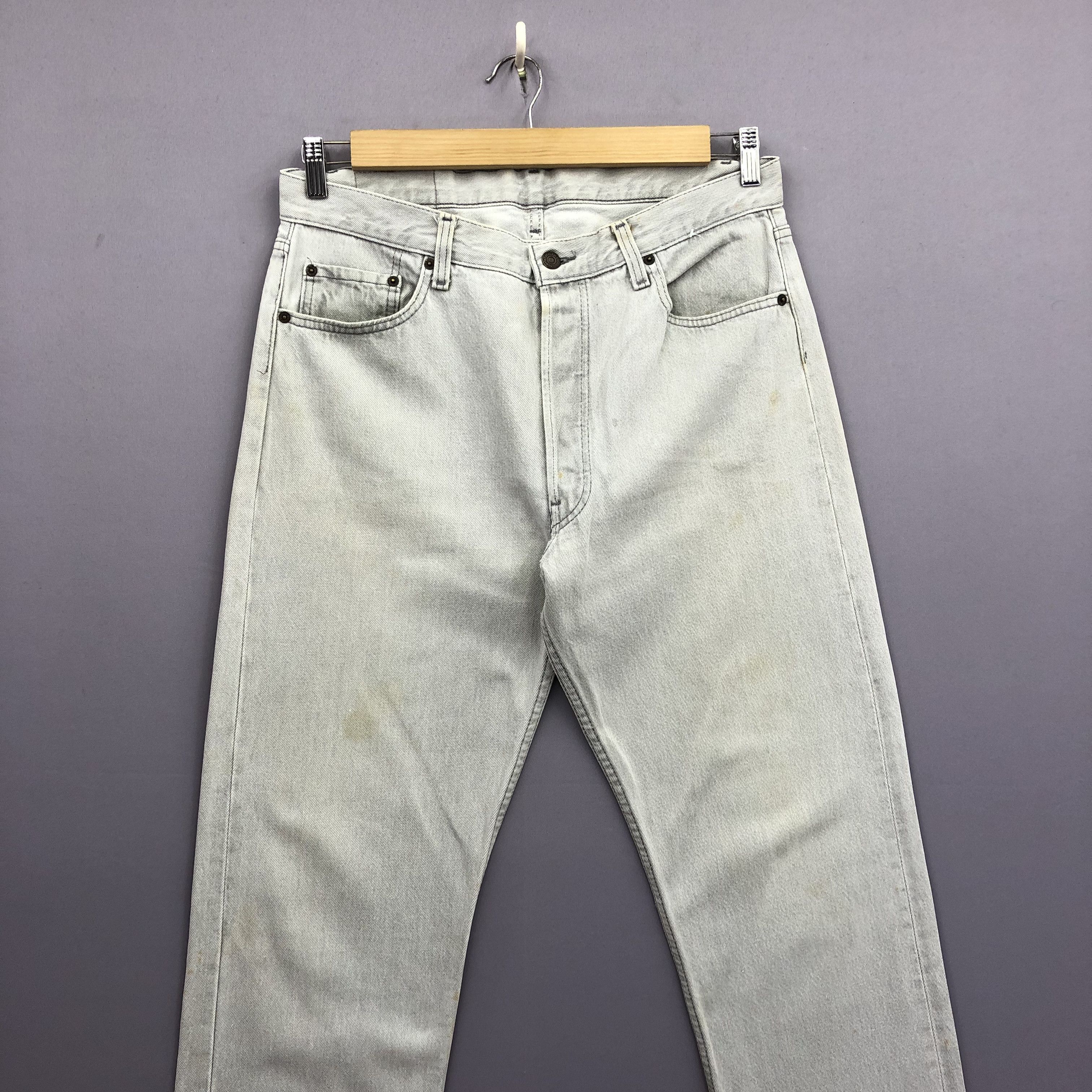 Levi's Vintage Levis 501 Gray Jeans Levi's Button Fly Faded Denim Size US 34 / EU 50 - 3 Thumbnail