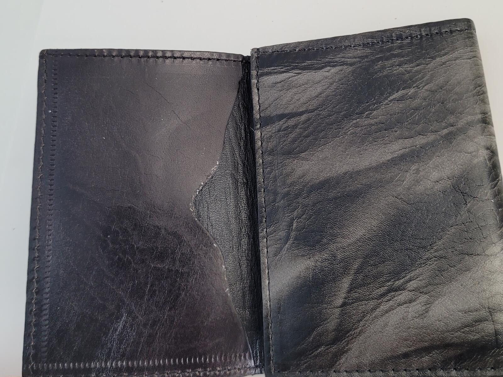 Other Genuine Leather Tri-Fold Wallet Black & Gray Marbled Finish Size ONE SIZE - 5 Thumbnail