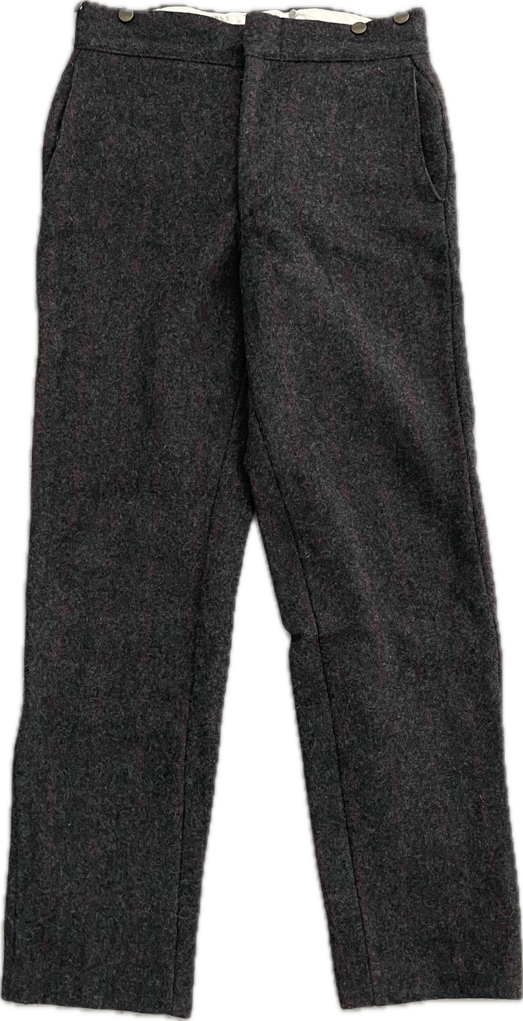 image of L L Bean Vintage Ll Bean Wool Hunting Trousers in Dark Grey, Men's (Size 30)