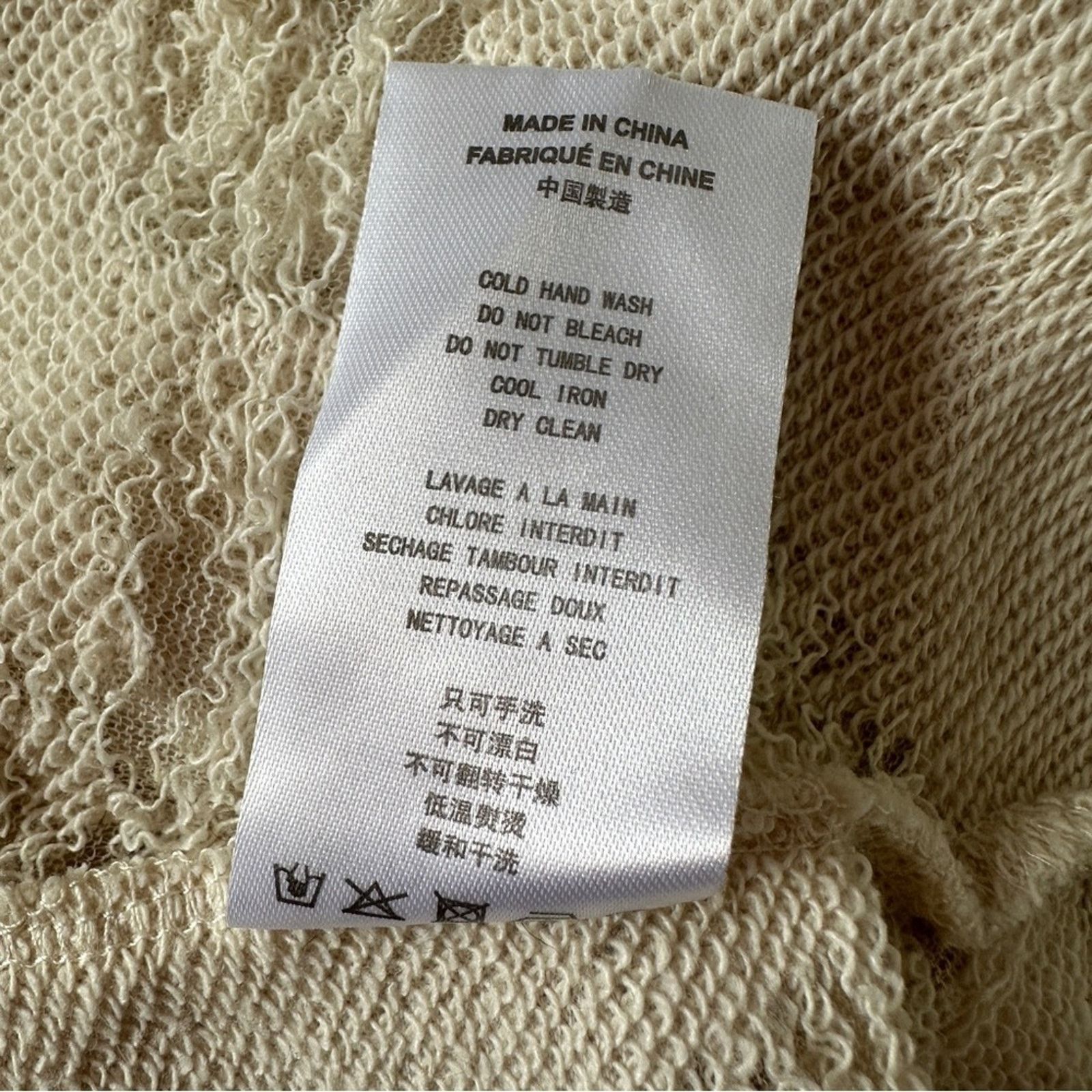 Iro IRO Jeans Sudami Distressed Crew Neck Sweater Beige S Size S / US 4 / IT 40 - 11 Thumbnail