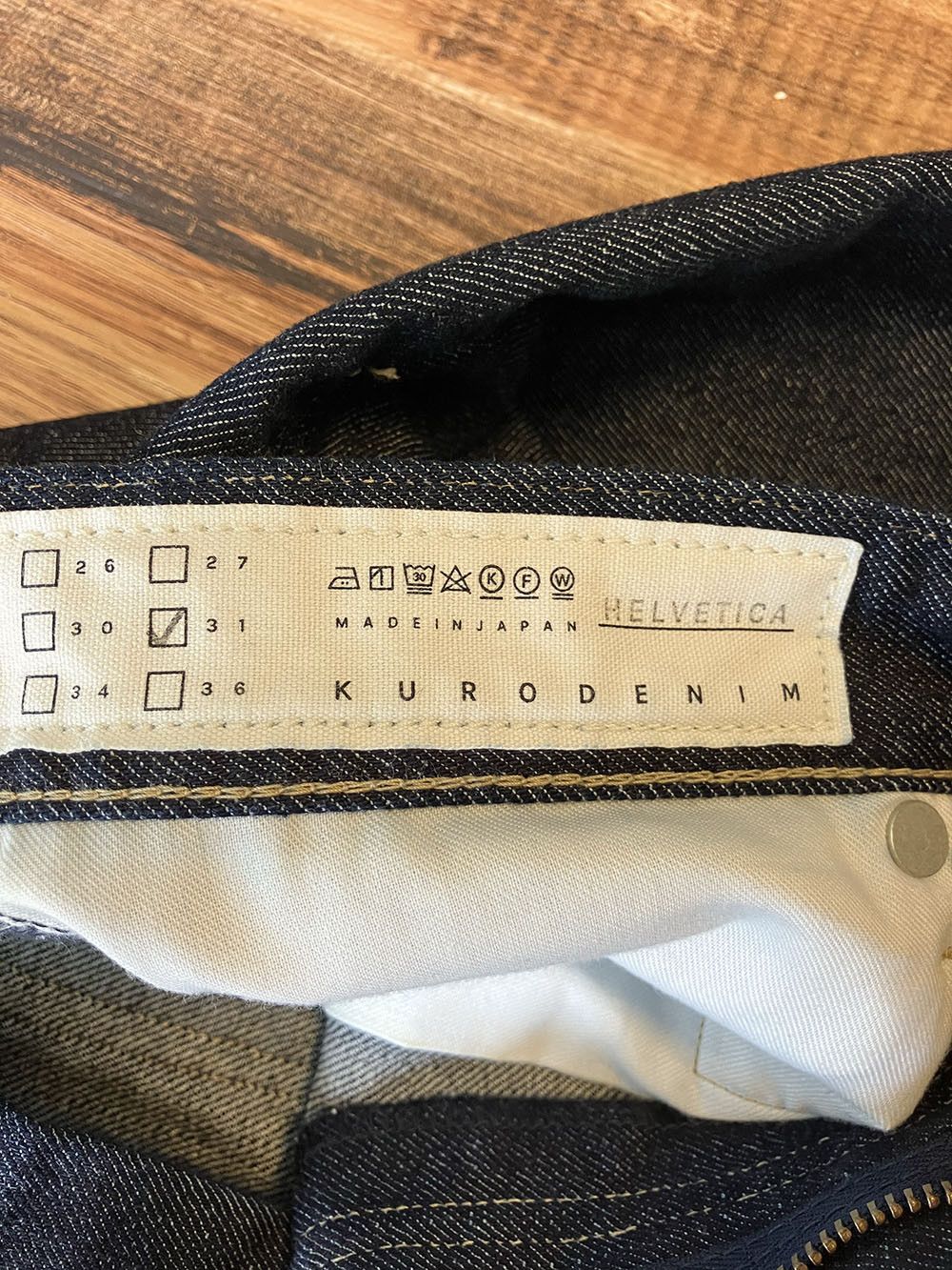 KURO KURO DENIM “Helvetica” W31xL32 One Wash Japanese Selvedge Size US 31 - 8 Thumbnail