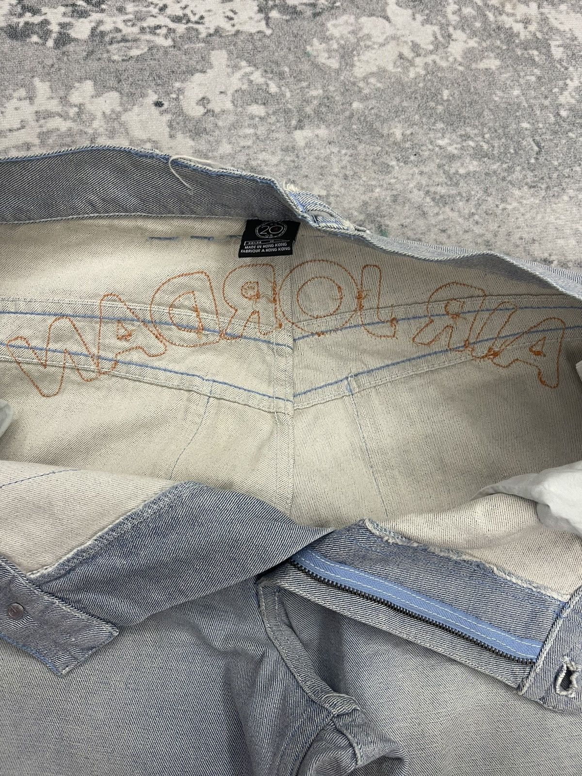 Nike Vintage 2005 Air Jordan 20th Anniversary Baggy Denim Jeans Size US 34 / EU 50 - 9 Thumbnail