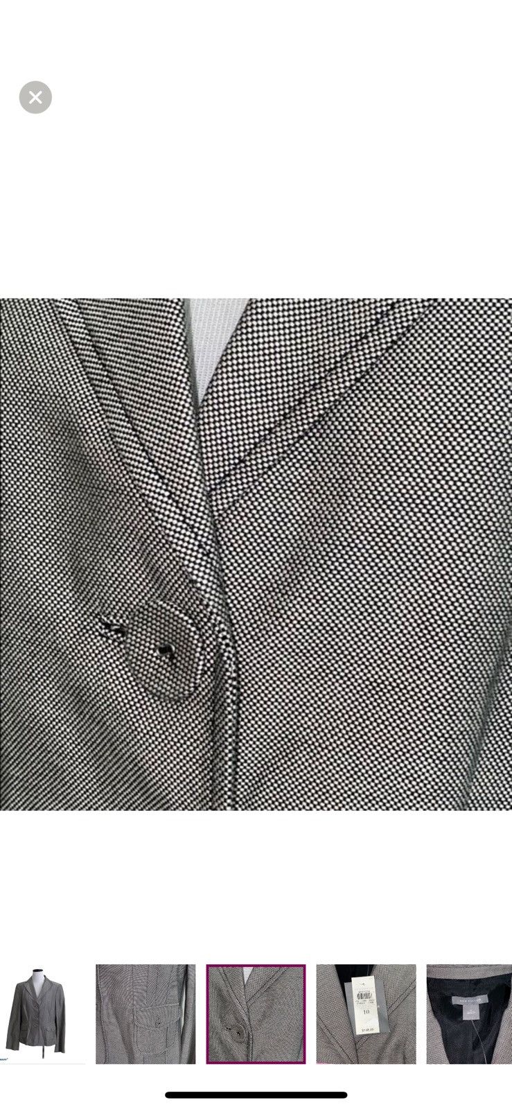 Ann Taylor Ann Taylor black and white micro checks blazer size 10 Size L / US 10 / IT 46 - 3 Thumbnail