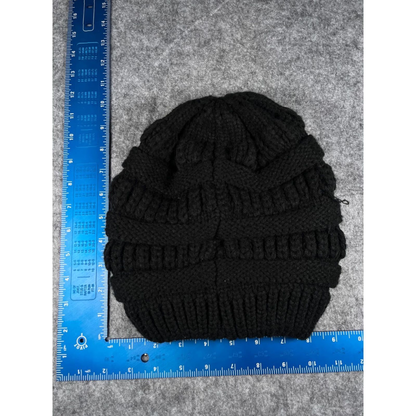 Vintage Furtalk Beanie Toque Womens One Size Black Knit Acrylic Lined Adjustable Lightweight Ski Hat MENS? Size ONE SIZE - 4 Thumbnail