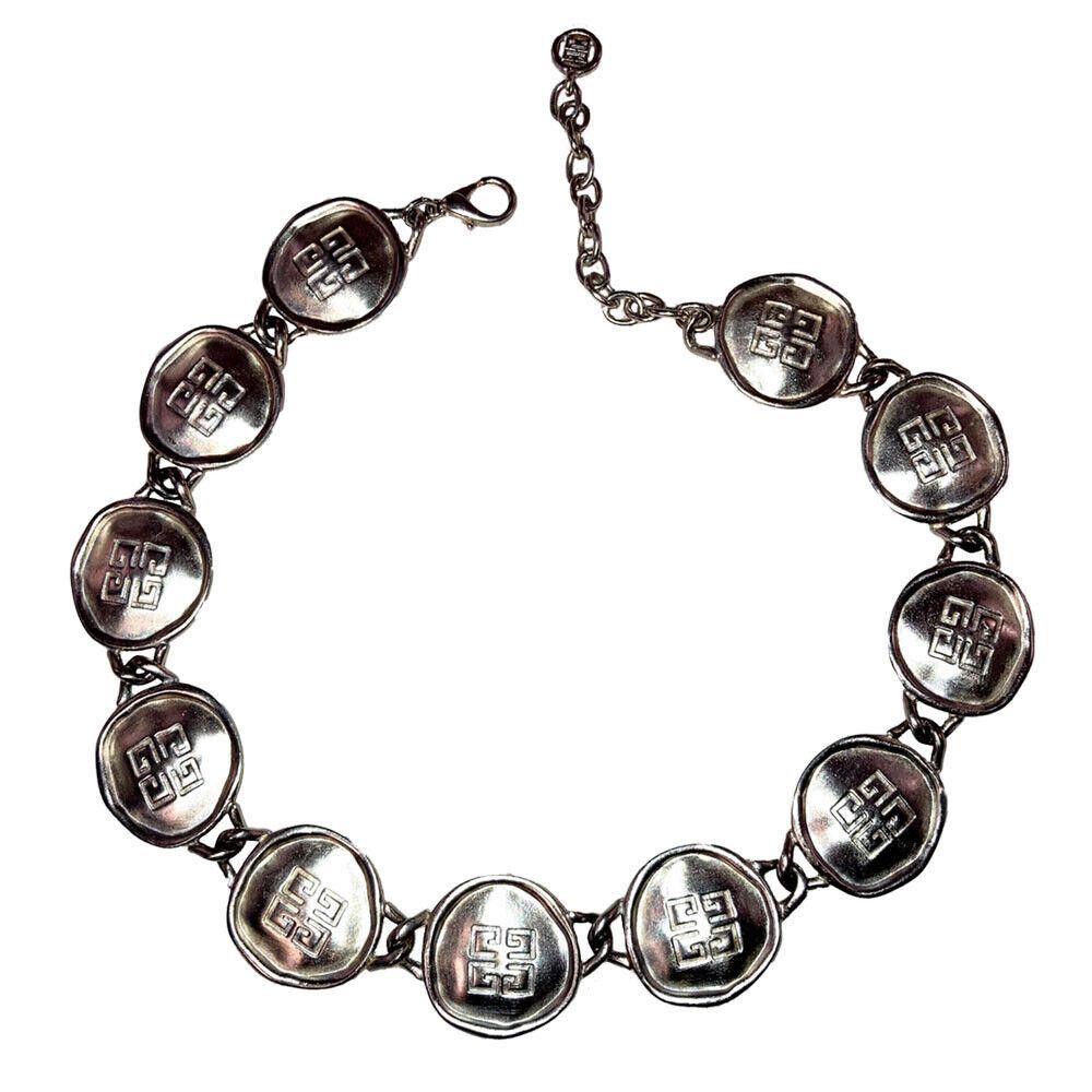 Givenchy Givenchy Silver Plated Monogram Coin Eternity Necklace Size ONE SIZE - 3 Thumbnail