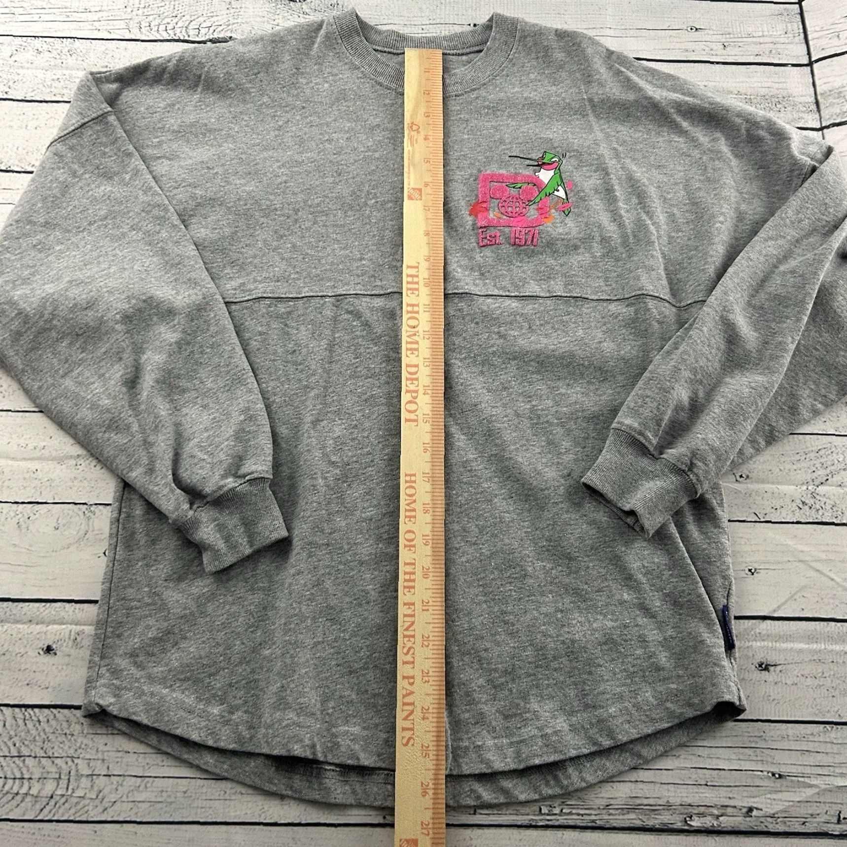 Disney Disney Spirit Jersey Hummingbird Long Sleeve Shirt Men's Small Gray Size US S / EU 44-46 / 1 - 5 Thumbnail