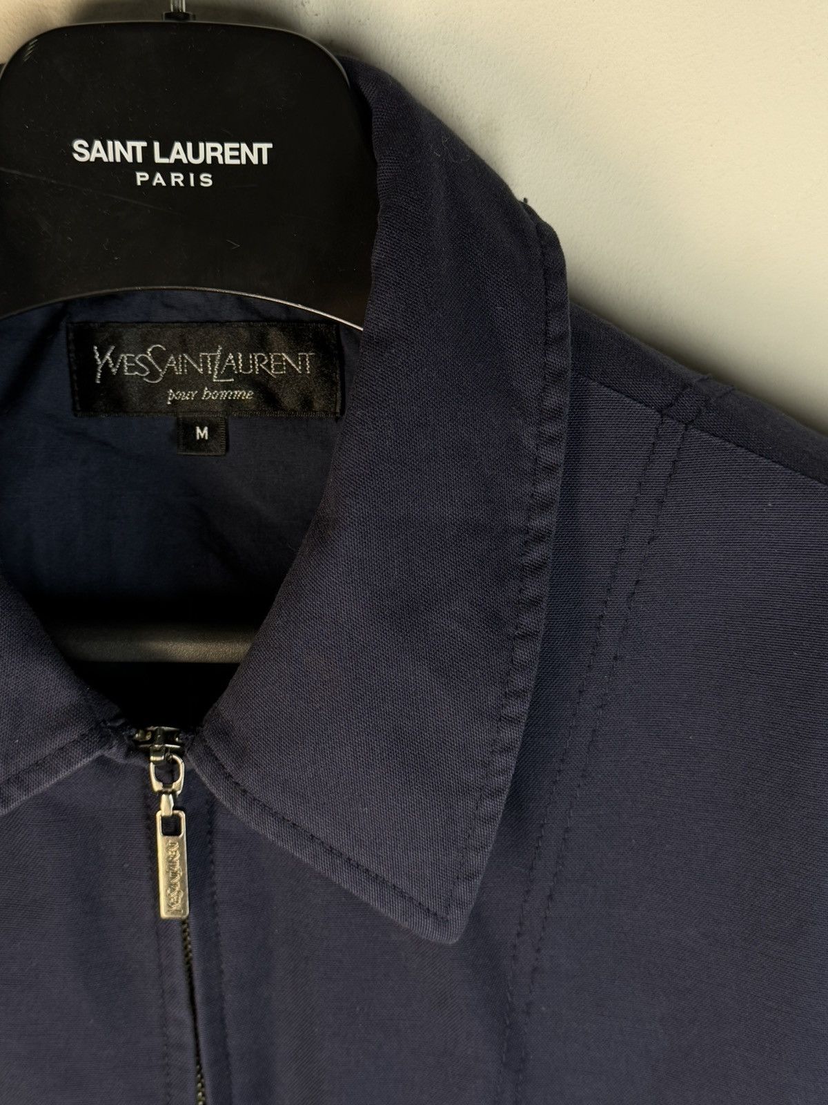 Yves Saint Laurent Cotton YSL Jacket Blue/Navy Soft YSL Bomber Size US M / EU 48-50 / 2 - 8 Thumbnail