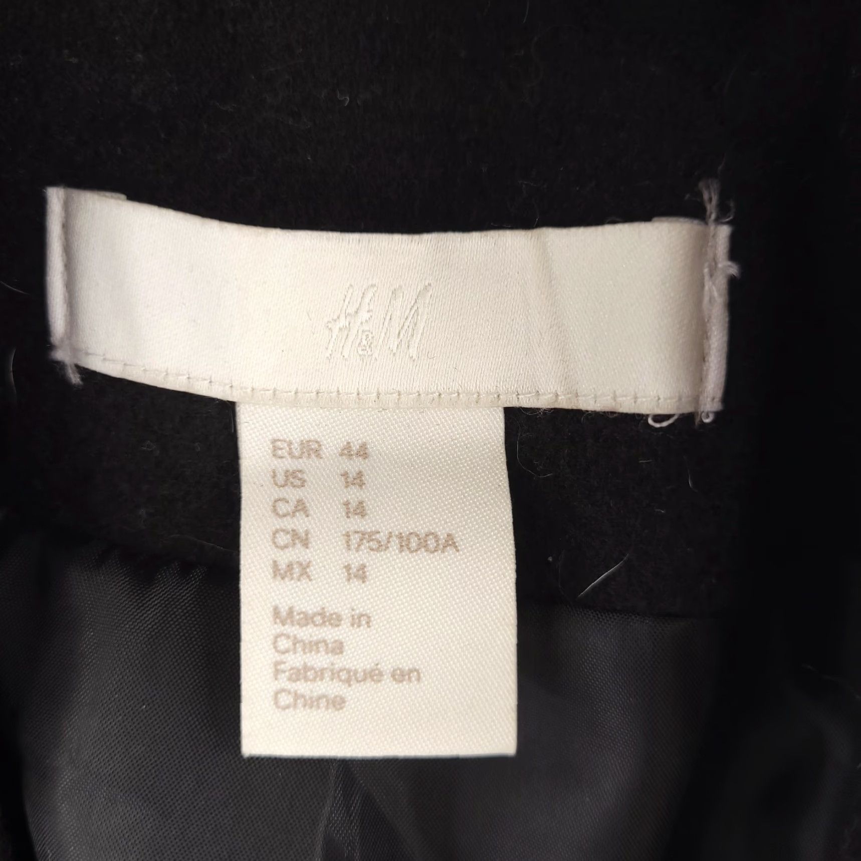 H&M H&M Trench Coat Black Womens 14 Warm Leather Accents Belted Long Overcoat Size XL / US 12-14 / IT 48-50 - 4 Thumbnail