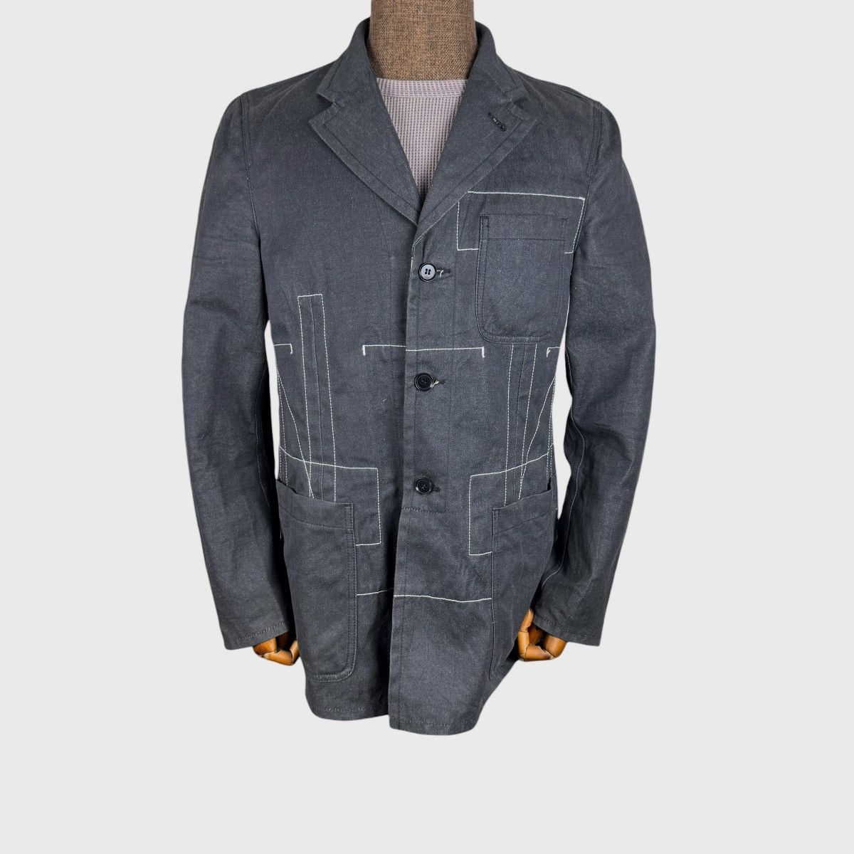 Comme des Garcons Homme Plus 🔥CDG HOMME PLUS SS2003 DENIM PATCHWORK JACKET Size US S / EU 44-46 / 1 - 2 Thumbnail