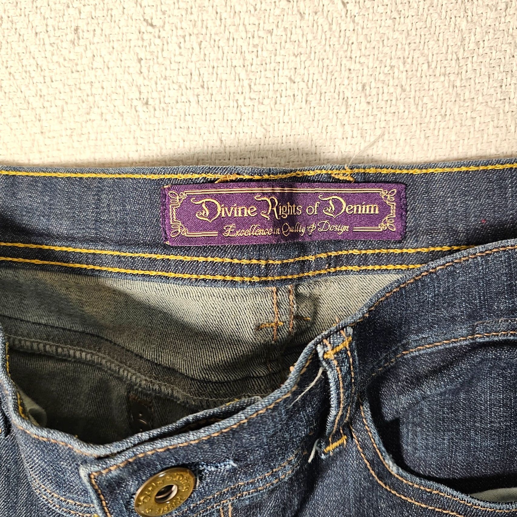 Denime DIVINE RIGHTS OF DENIM Jeans Women's 32 Skinny Mid Rise Dark Blue Denim Stretch Size 24" / US 00 / IT 34 - 3 Thumbnail