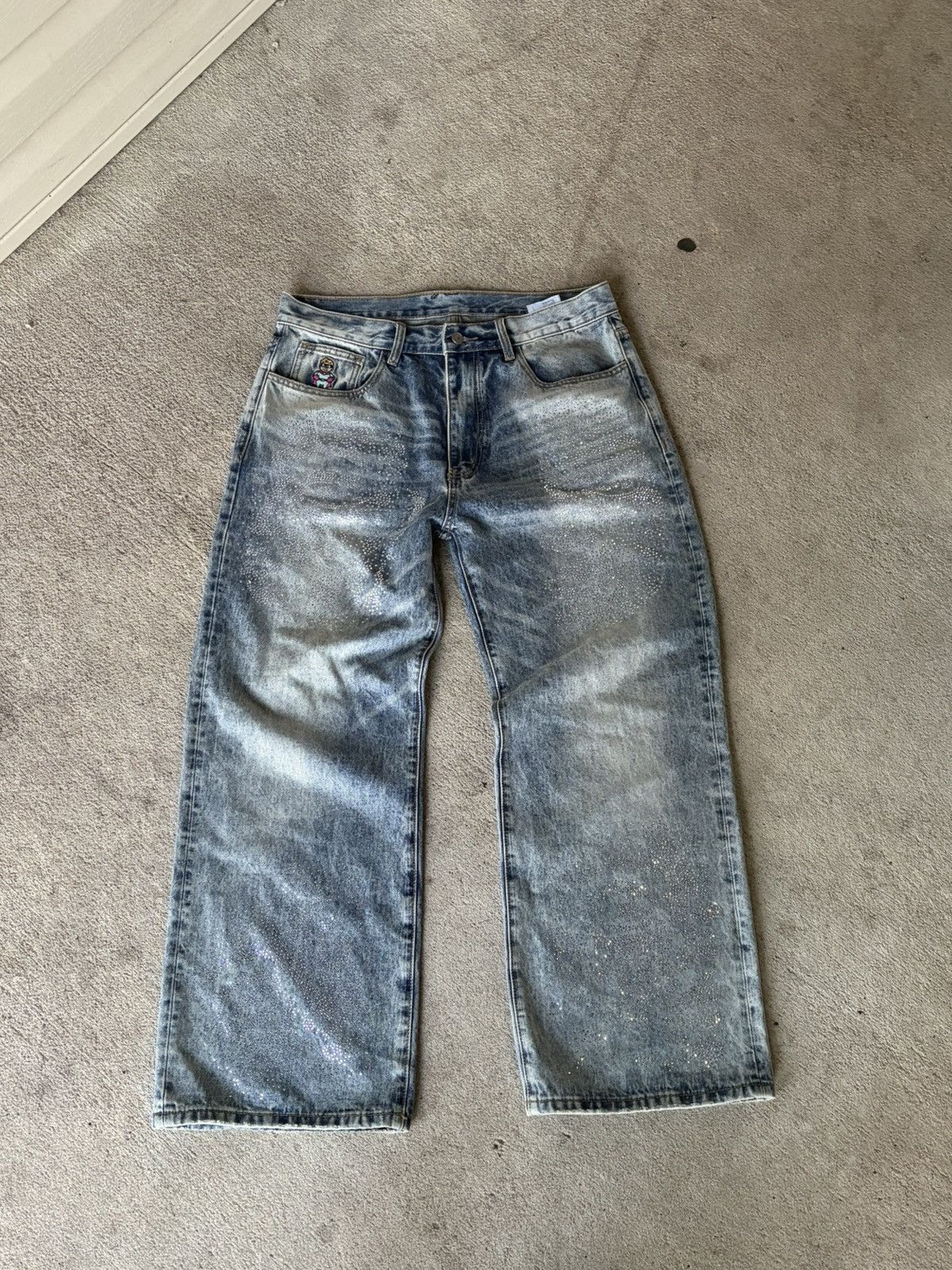 KidSuper KidSuper RhineStone Face Jeans Size US 36 / EU 52 - 1 Thumbnail