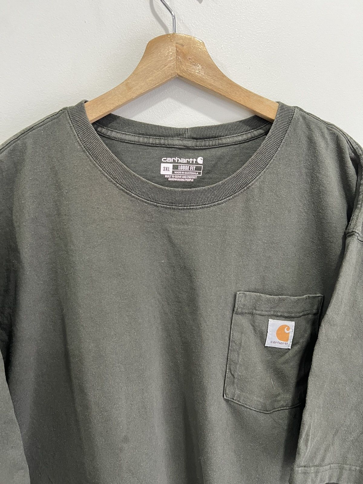 Carhartt Vintage Y2K Carhartt Pocket Tee Shirt 3XL Size US XXL / EU 58 / 5 - 2 Thumbnail