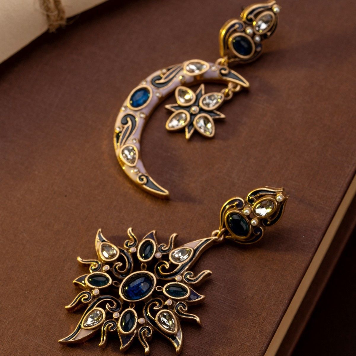 Other Asymmetrical moon star earrings Size ONE SIZE - 1 Thumbnail