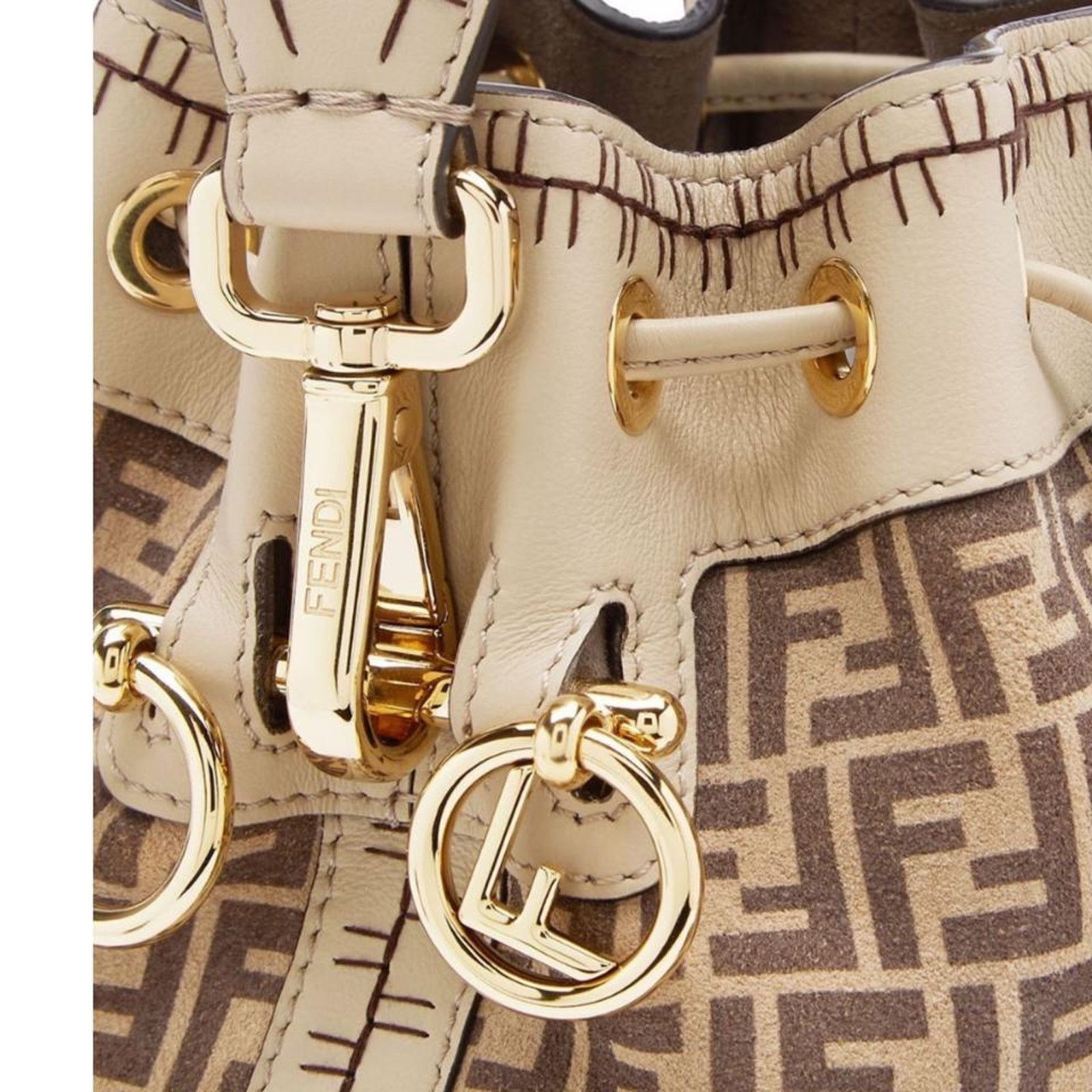 Fendi Mon Tresor mini FF logo bucket bag Size ONE SIZE - 3 Thumbnail