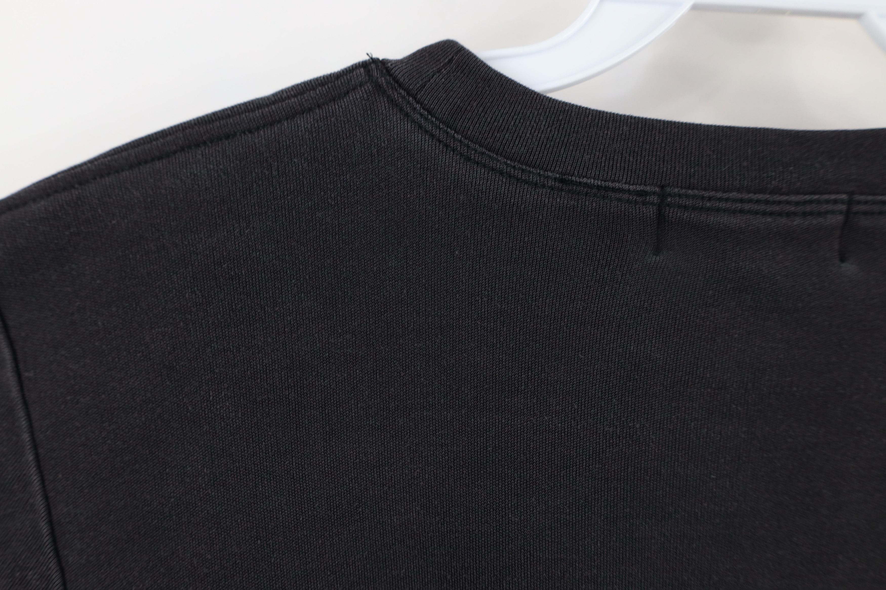 Vintage Vintage 90s Streetwear Blank Cropped Silk T-Shirt Black Size L / US 10 / IT 46 - 8 Thumbnail