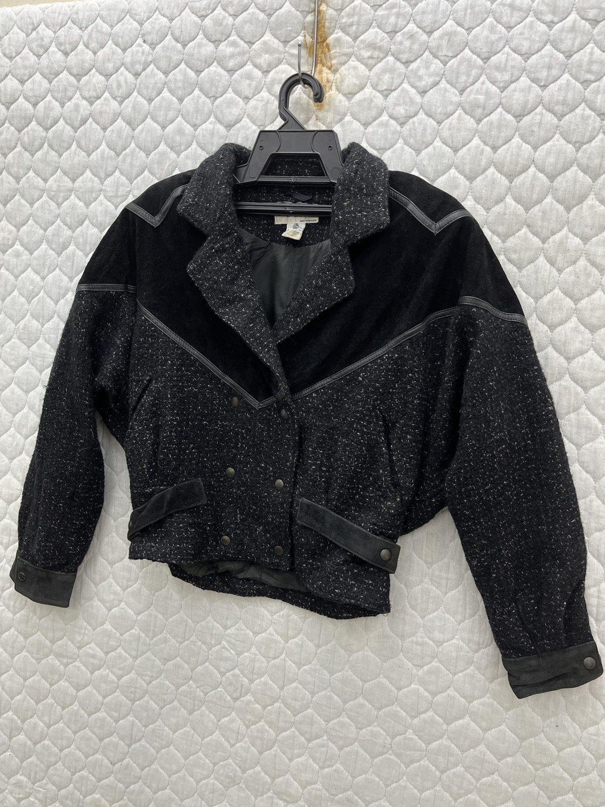 Hypebeast 💥💥💥STEALS DAVID BENJAMIN LEATHER WOOL BATWING JACKET Size S / US 4 / IT 40 - 3 Thumbnail