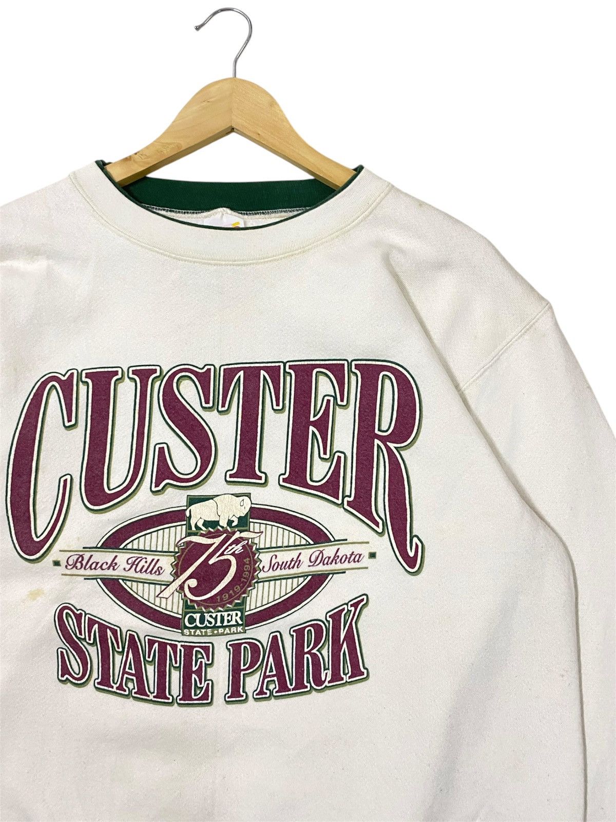 Vintage Vintage 90s Custer State Park Big Logo Sweatshirt | M Size US M / EU 48-50 / 2 - 2 Thumbnail
