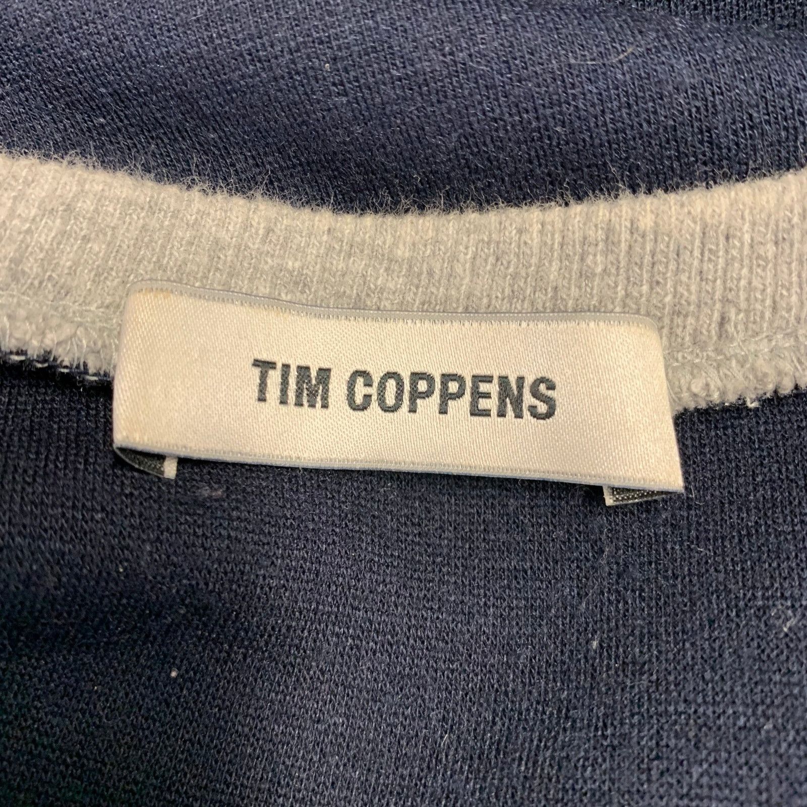Tim Coppens M Navy Grey Mixed Fabrics Acrylic Blend Sweatshirt Size US M / EU 48-50 / 2 - 5 Thumbnail