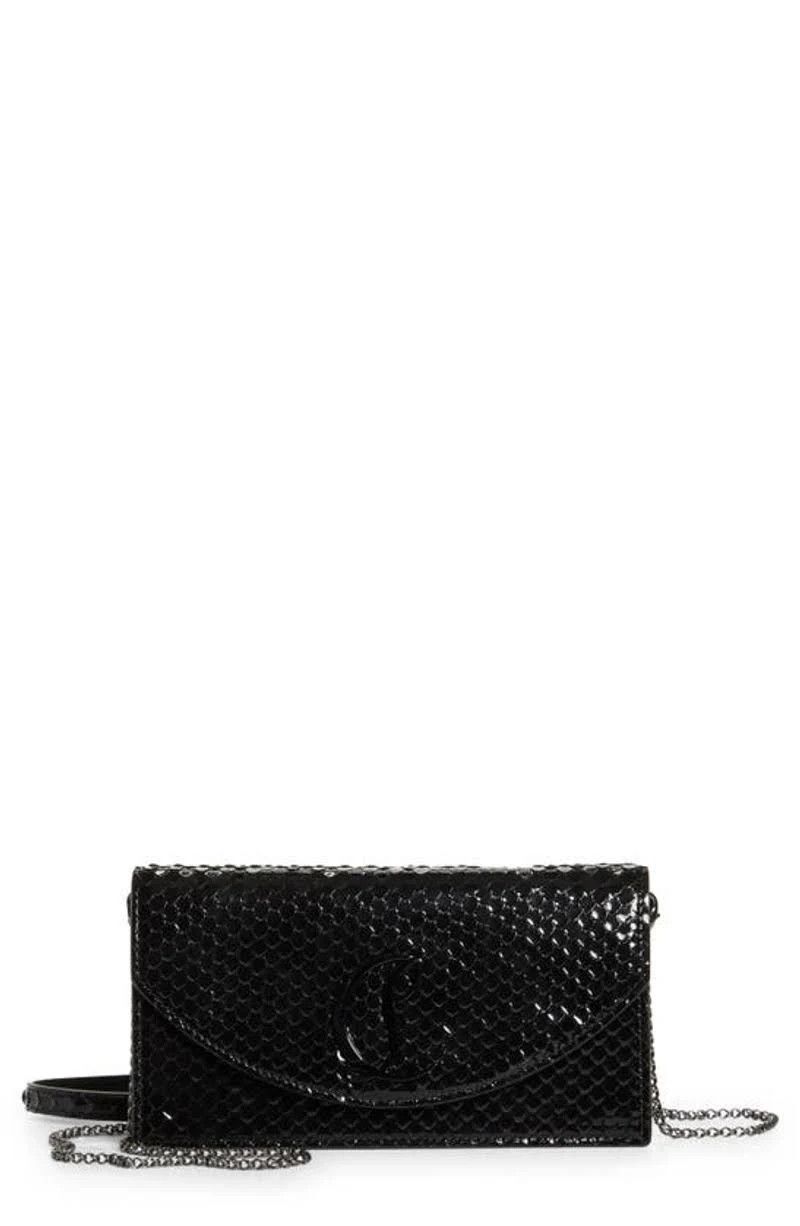 Christian Louboutin o1s1wg111124 Size: OS / Patent Clutch Bag in Black Size ONE SIZE - 2 Thumbnail