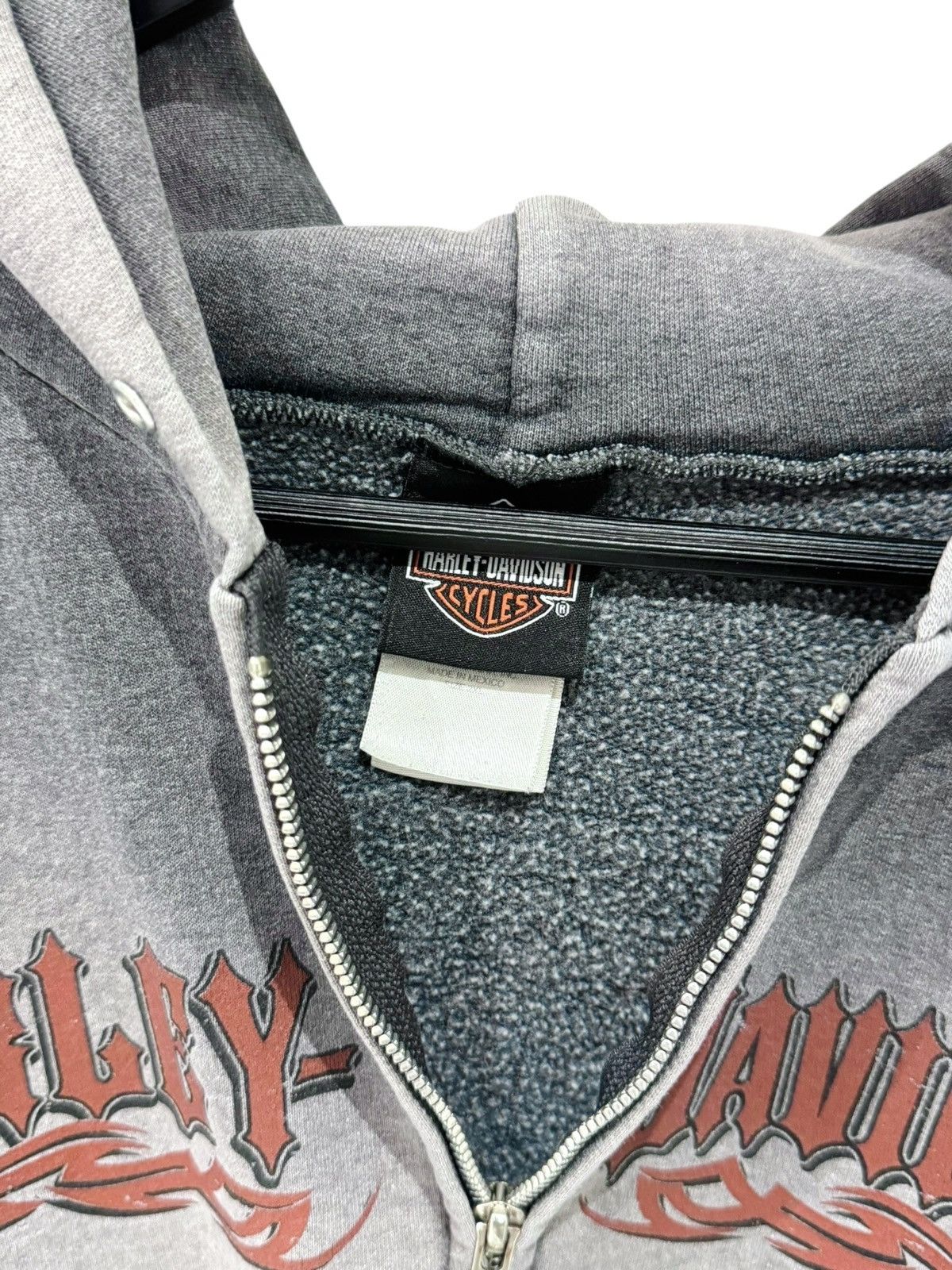 Harley Davidson Thrashed and Faded Harley Davidson Flame Vintage Zip Hoodie Size US XXL / EU 58 / 5 - 8 Thumbnail