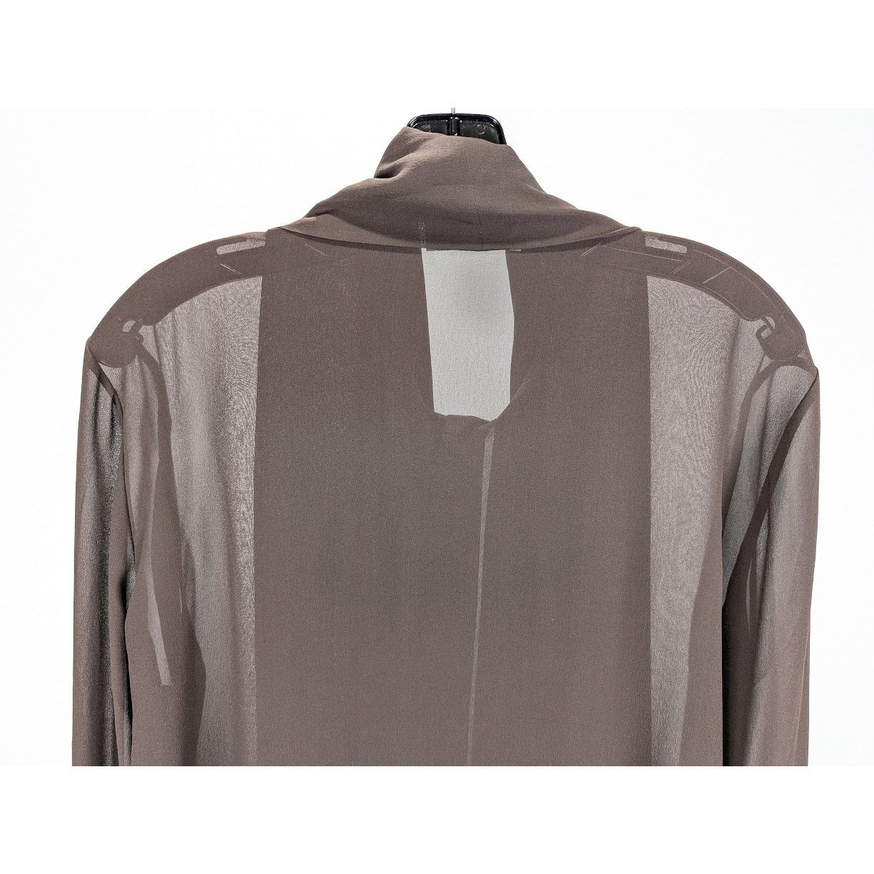Saint Laurent Paris o1rshd1 Silk Lavalliere Shirt in Brown Size US S / EU 44-46 / 1 - 14 Thumbnail