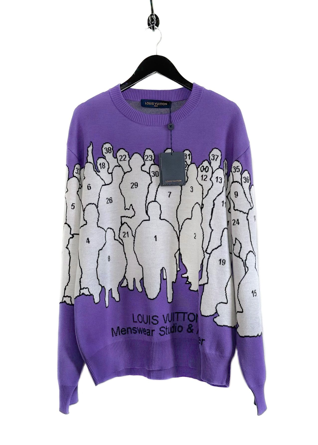 Louis Vuitton Louis Vuitton SS20 Studio Jacquard Purple Wool Sweater Size US XL / EU 56 / 4 - 1 Thumbnail