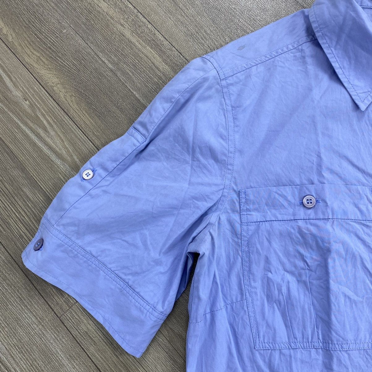 Miu Miu ARCHIVE Miu Miu By Prada Vintage Military Blue Shirt Button Size XS / US 0-2 / IT 36-38 - 6 Thumbnail