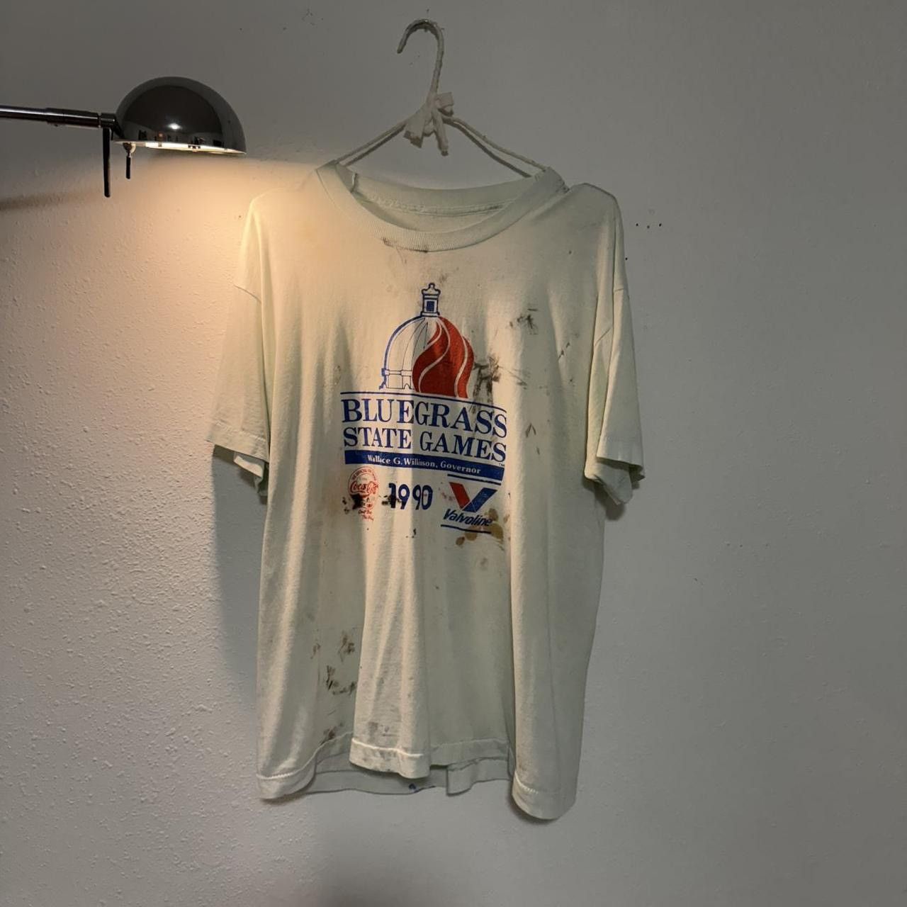 Vintage distressed & thrashed 1990 blue grass single stitch tee Size US M / EU 48-50 / 2 - 1 Thumbnail