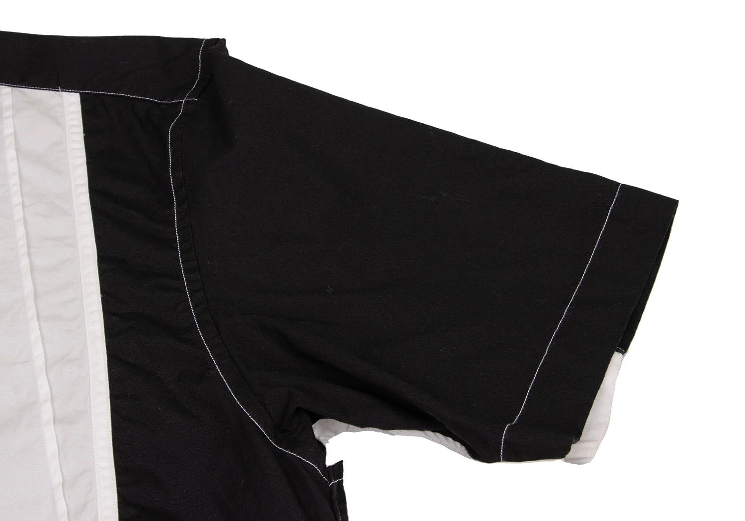 Ganryu Bicolor Short Sleeve Shirt in Black and White, Size M Size US M / EU 48-50 / 2 - 6 Thumbnail