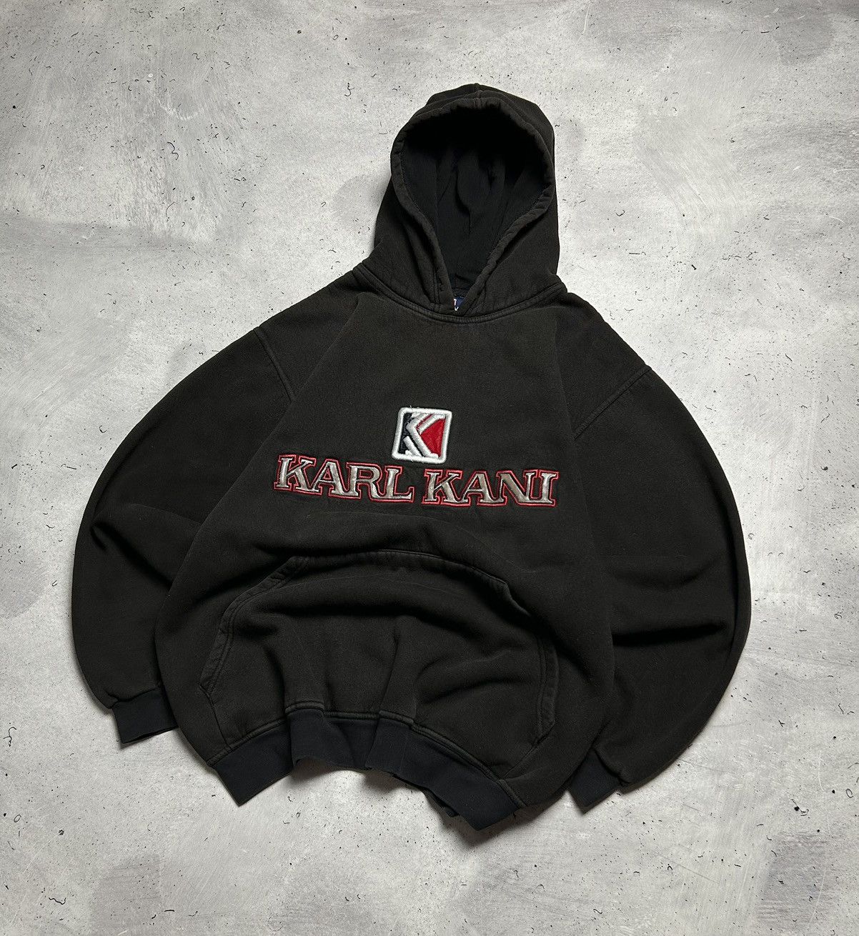 Karl Kani Vintage 90s Karl Kani 2Pac Style Distressed Hip Hop Hoodie Size US XL / EU 56 / 4 - 2 Thumbnail