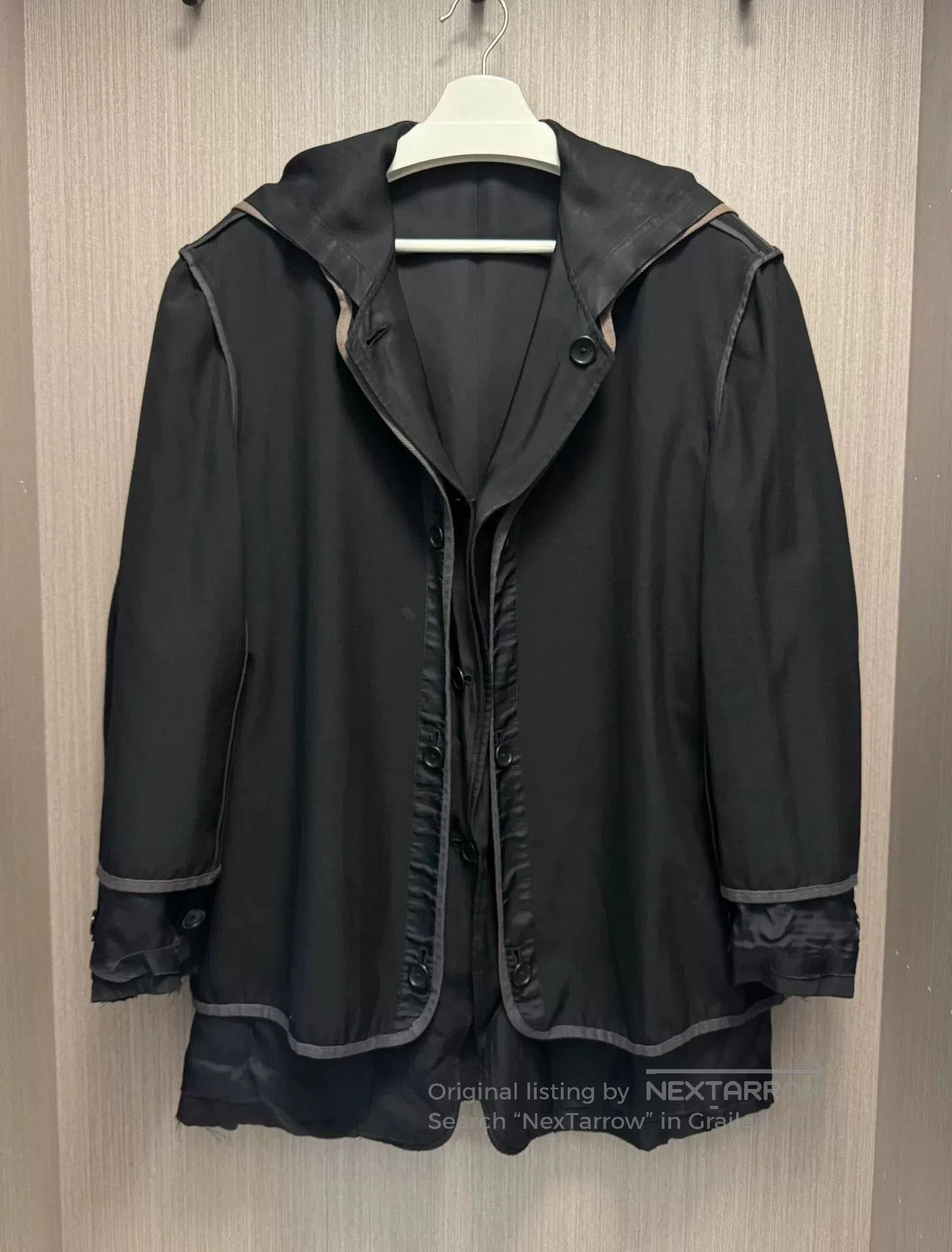 Yohji Yamamoto Yohji Yamamoto Silk Hooded Coat. Size US M / EU 48-50 / 2 - 7 Thumbnail