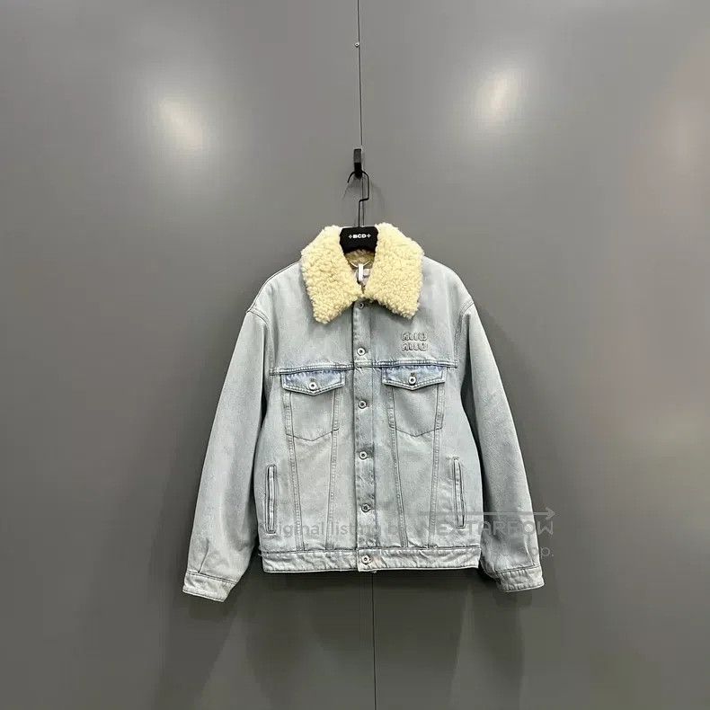 Miu Miu Miu Miu 42 Blue single-breasted jacket Size L / US 10 / IT 46 - 1 Thumbnail