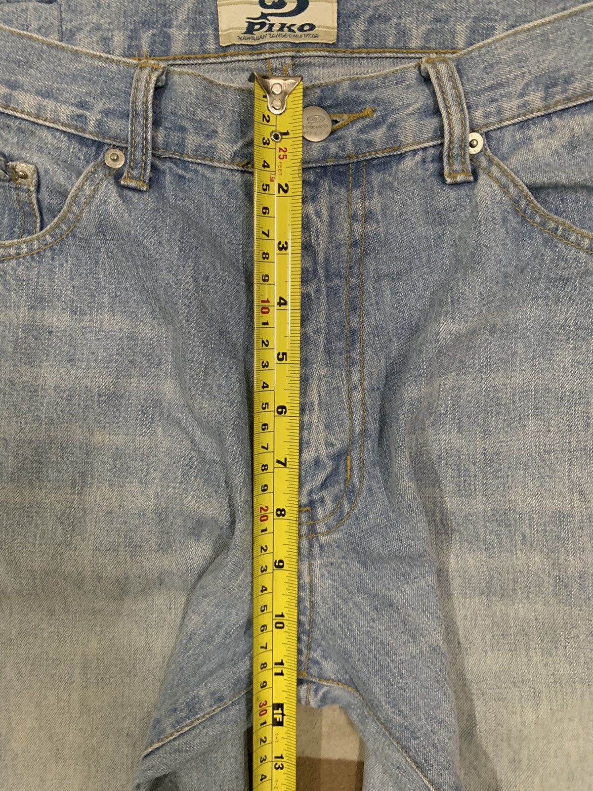 JNCO Vintage Japanese Brand Piko Hawaiian Baggy Distressed Jeans Size US 31 - 17 Thumbnail