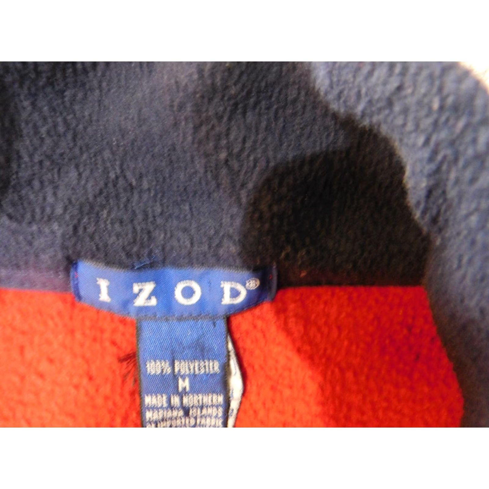 Izod IZOD fleece jacket Mens Red M Polyester Logo Classic Jacket Casual Fall Winter Size US M / EU 48-50 / 2 - 4 Thumbnail