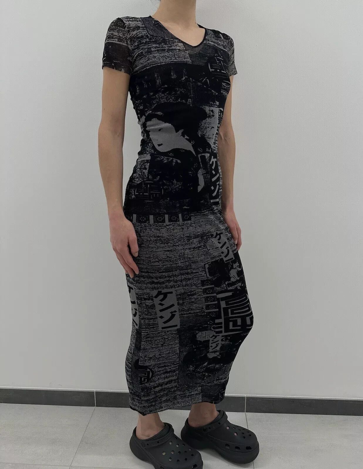 Kenzo Vintage Kenzo Jeans Sheer Mesh Long Dress Asian Tokyo y2k Size M / US 6-8 / IT 42-44 - 10 Thumbnail