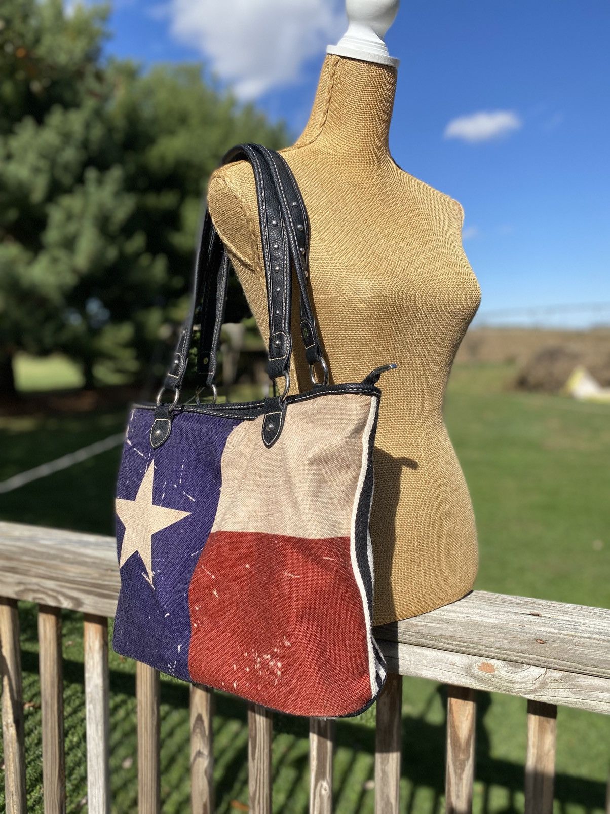 Other Montana West USA Texas Flag Canvas Large Tote Bag Size ONE SIZE - 1 Thumbnail