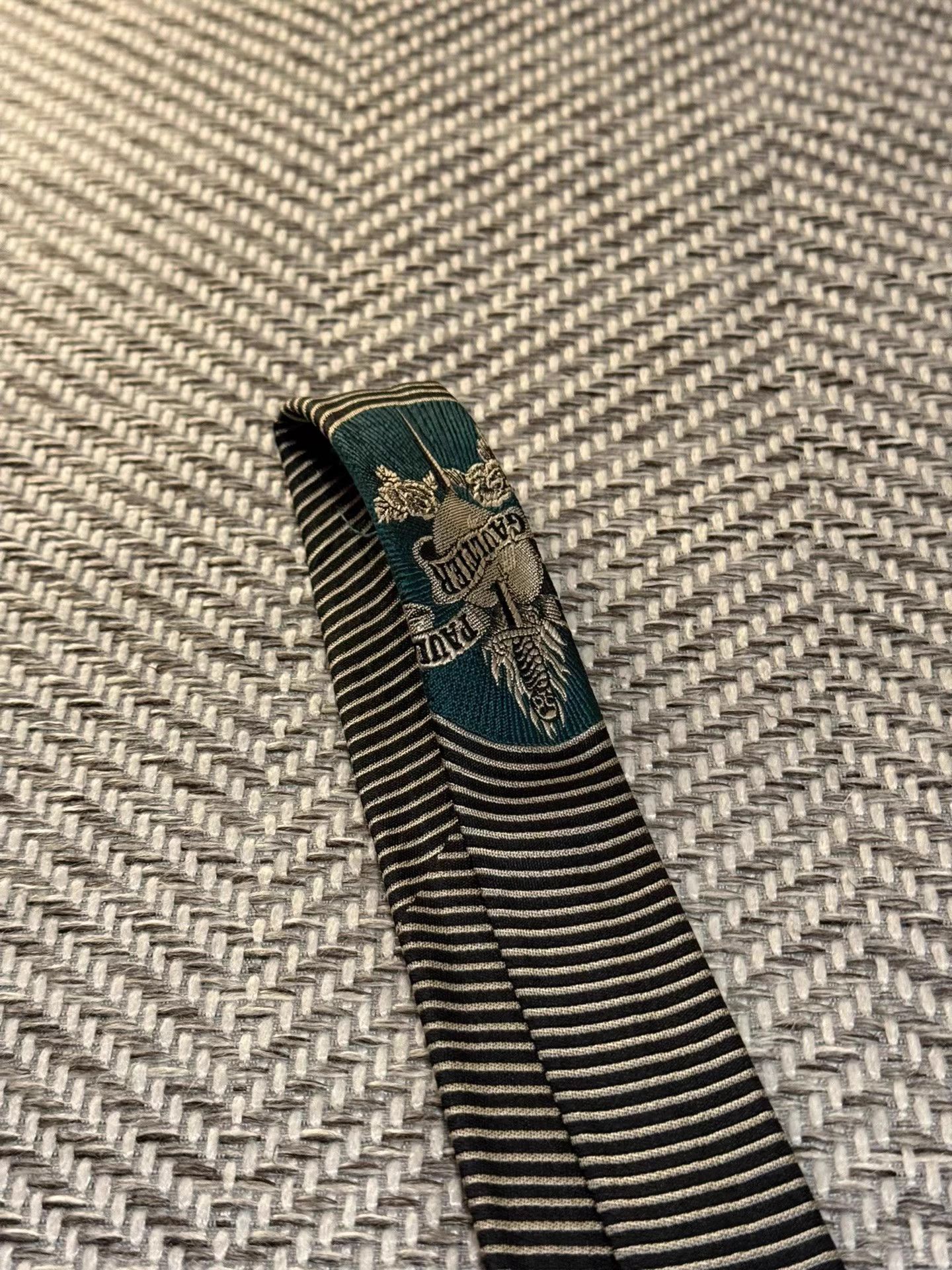 Jean Paul Gaultier Jean Paul Gaultier "Heart Sword" Lake Blue Tie K24 Size ONE SIZE - 5 Thumbnail