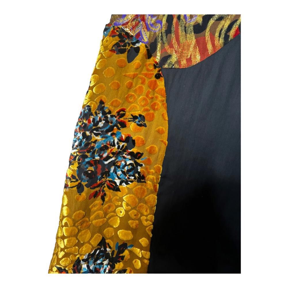 Designer Anthropologie l NWT Camilla Paris Patchwork Silk Dress 0 Size XS / US 0-2 / IT 36-38 - 8 Thumbnail