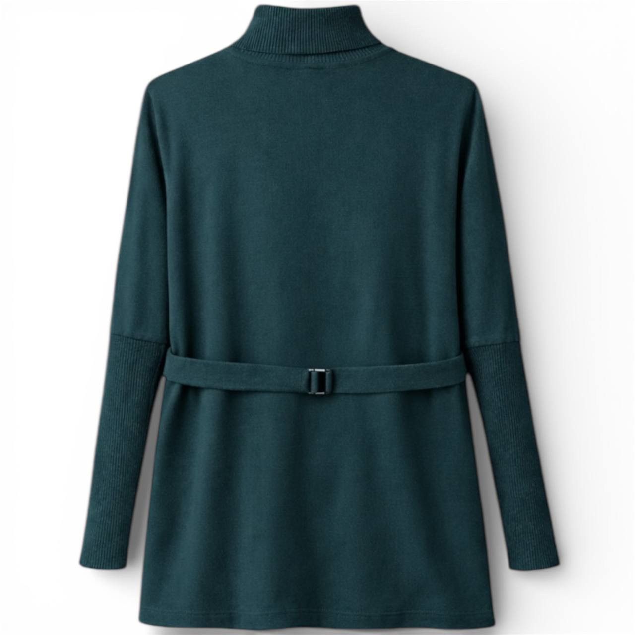 Annette Gortz ANNETTE GORTZ GREEN ASYMMETRICAL DRESS SWEATER JULPER SIZE S Size S / US 4 / IT 40 - 2 Thumbnail